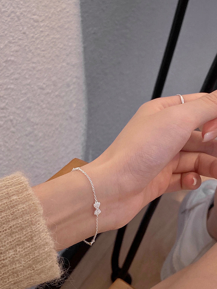 Women's Niche Design 925 Sterling Silver Bow Bracelet