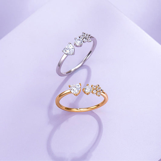 Harajuku Rhodium-Plated Flower Ring