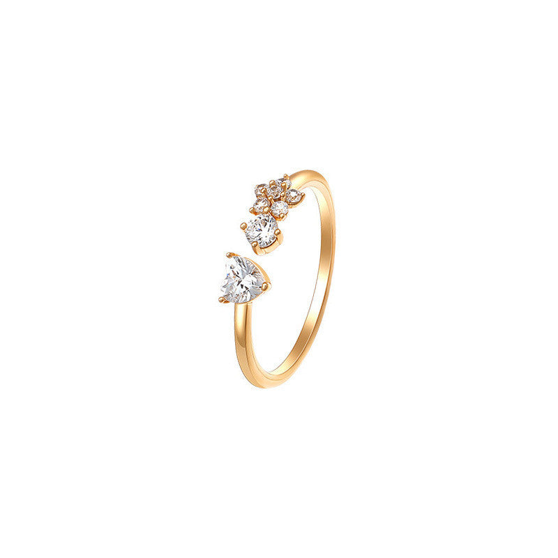 Harajuku Rhodium-Plated Flower Ring