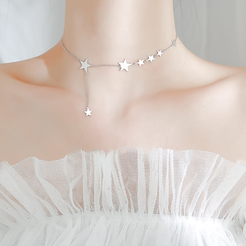 Delicate Star Pendant Short Clavicle Necklace