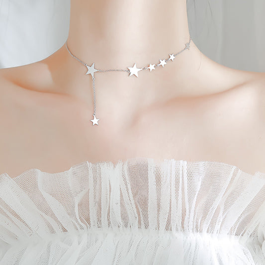 Delicate Star Pendant Short Clavicle Necklace
