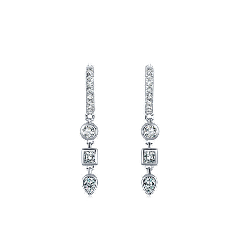 Trendy Geometric Zircon Earrings