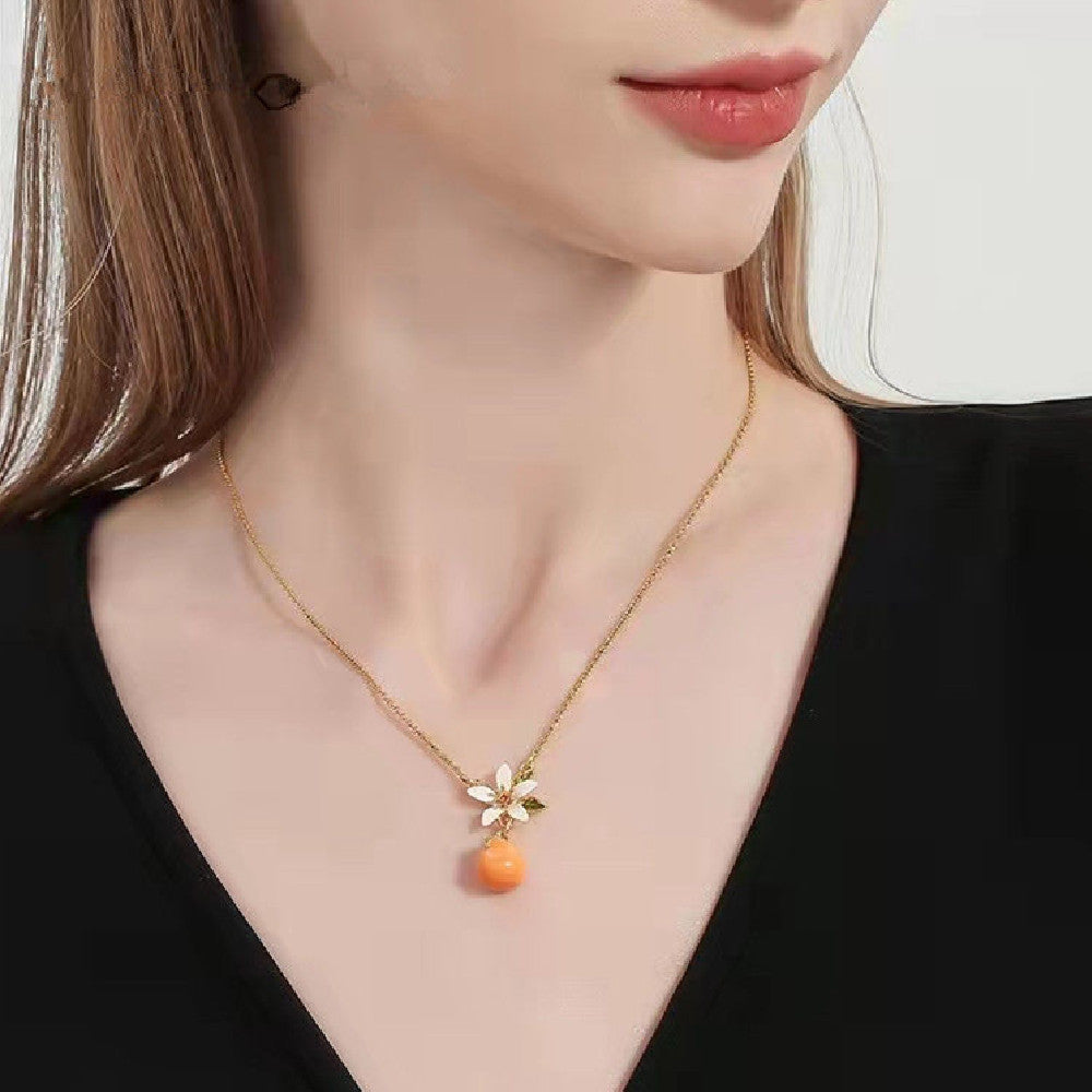 Trendy Citrus Gardenia Earrings