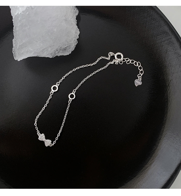 Women's Niche Design 925 Sterling Silver Bow Bracelet