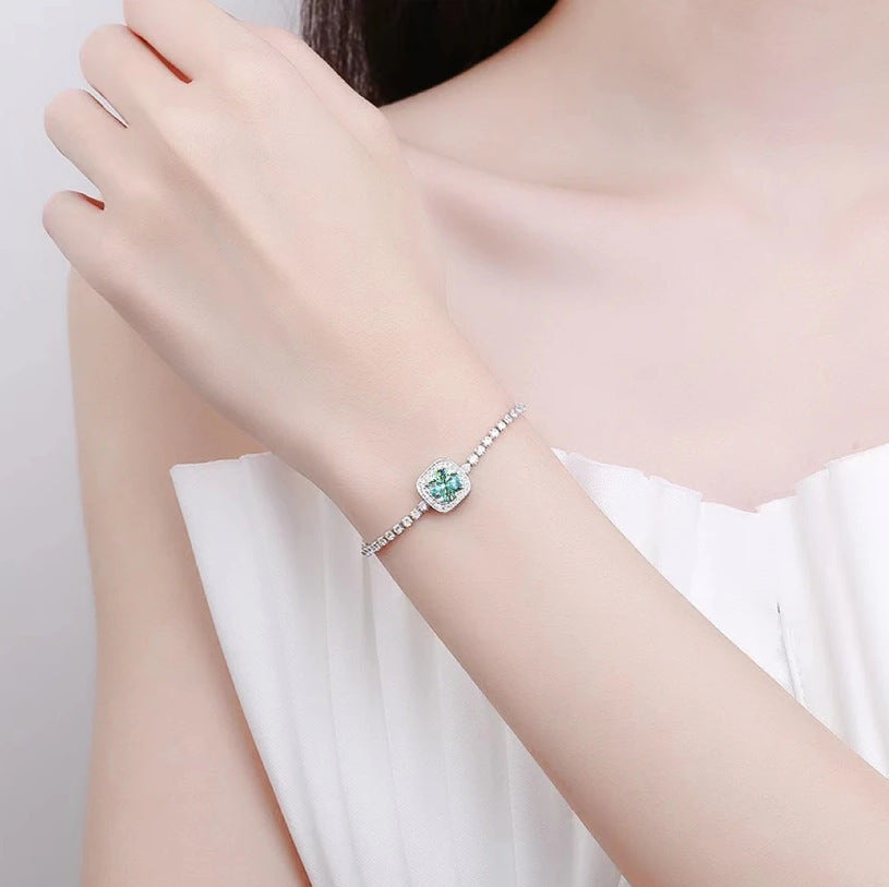 S925 Sterling Silver Moissanite Bracelet