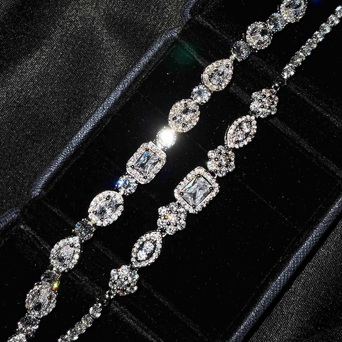 Elegant S925 Sterling Silver Diamond Bracelet