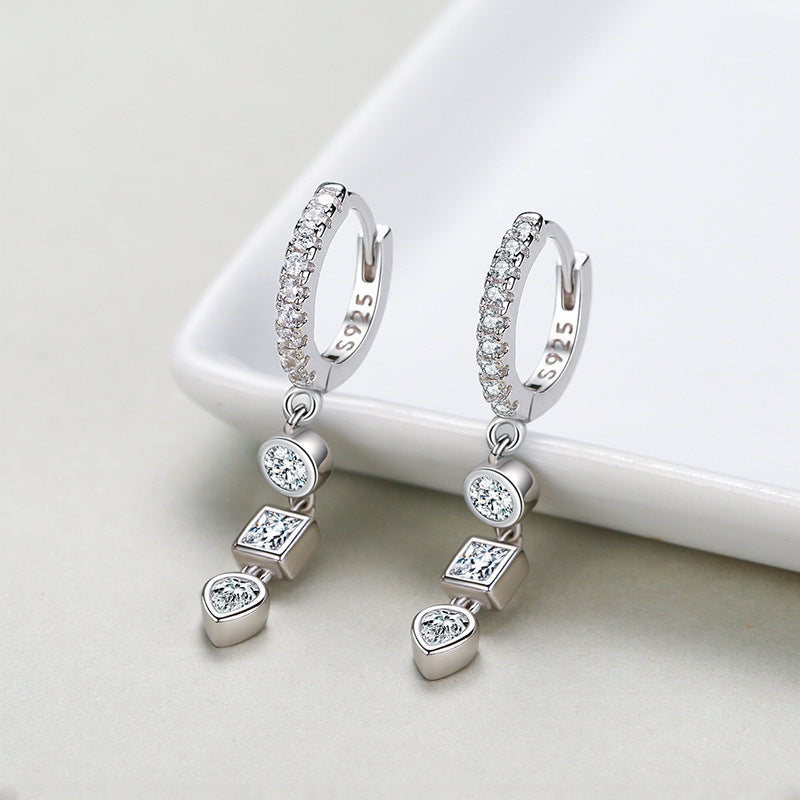 Trendy Geometric Zircon Earrings