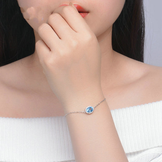 Natural Blue Topaz Bracelet