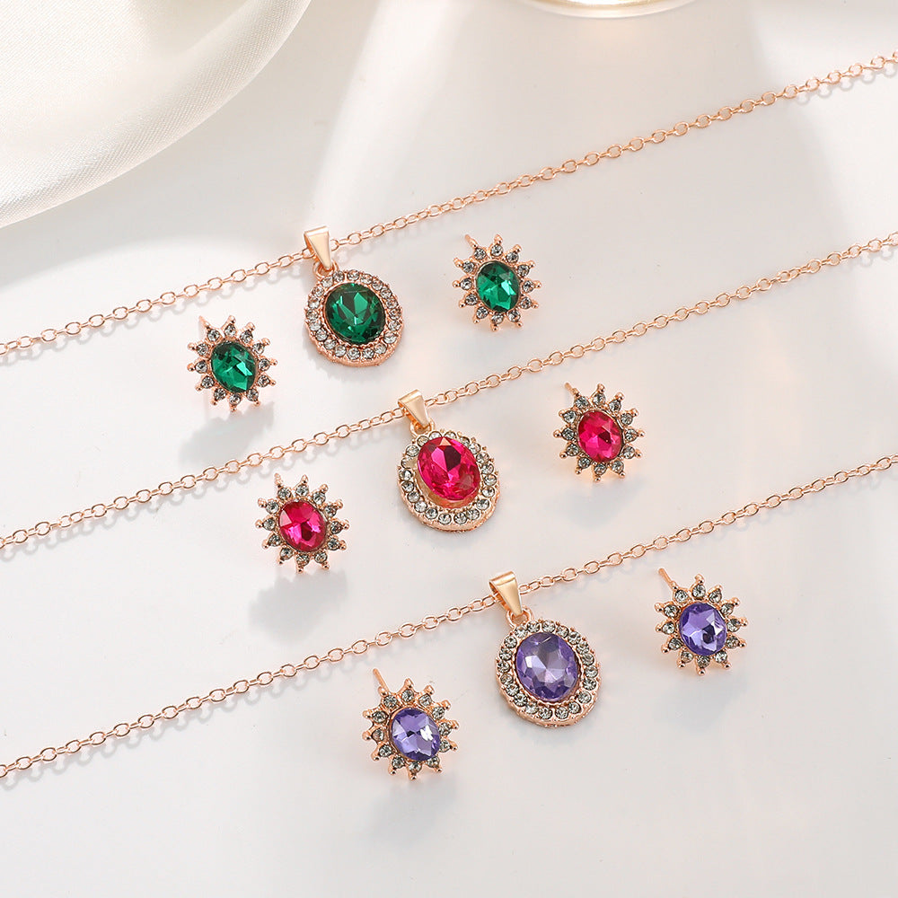 SUNFLOWER Necklace  And Earrings Set