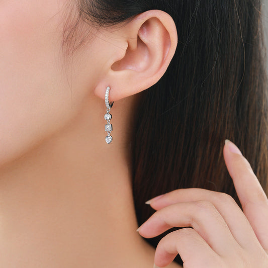 Trendy Geometric Zircon Earrings