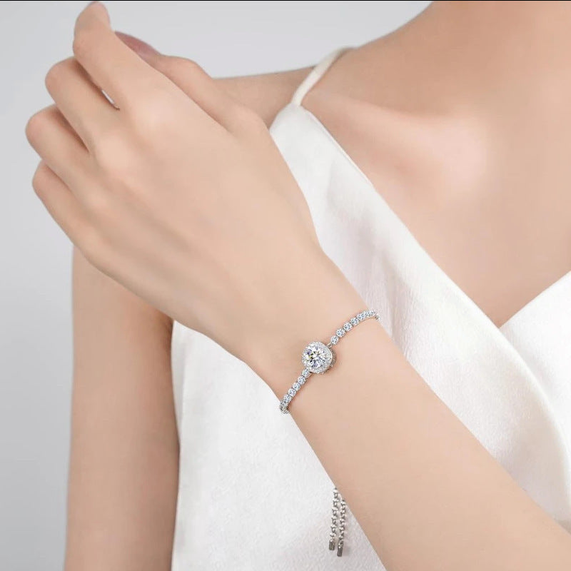 S925 Sterling Silver Moissanite Bracelet