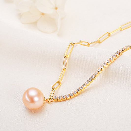 Perfect Circle Simple Pearl Necklace