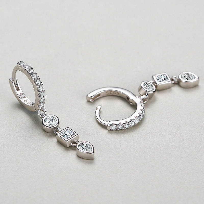 Trendy Geometric Zircon Earrings