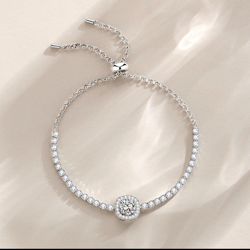 S925 Sterling Silver Moissanite Bracelet