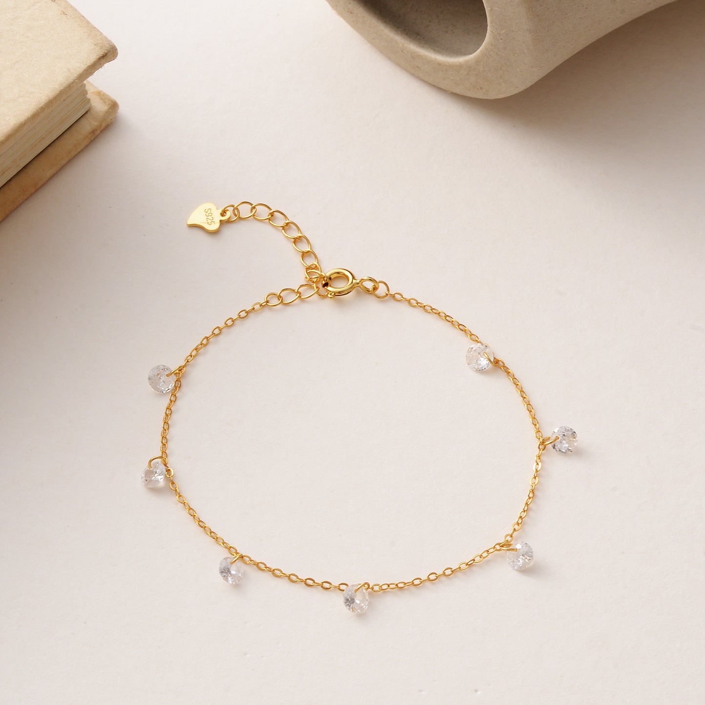 Women’s S925 Sterling Silver Sparkling Zircon Bracelet