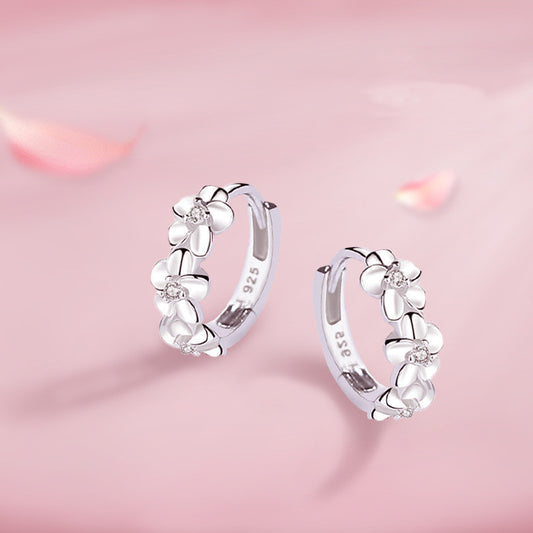 S925 Silver Flower Earrings