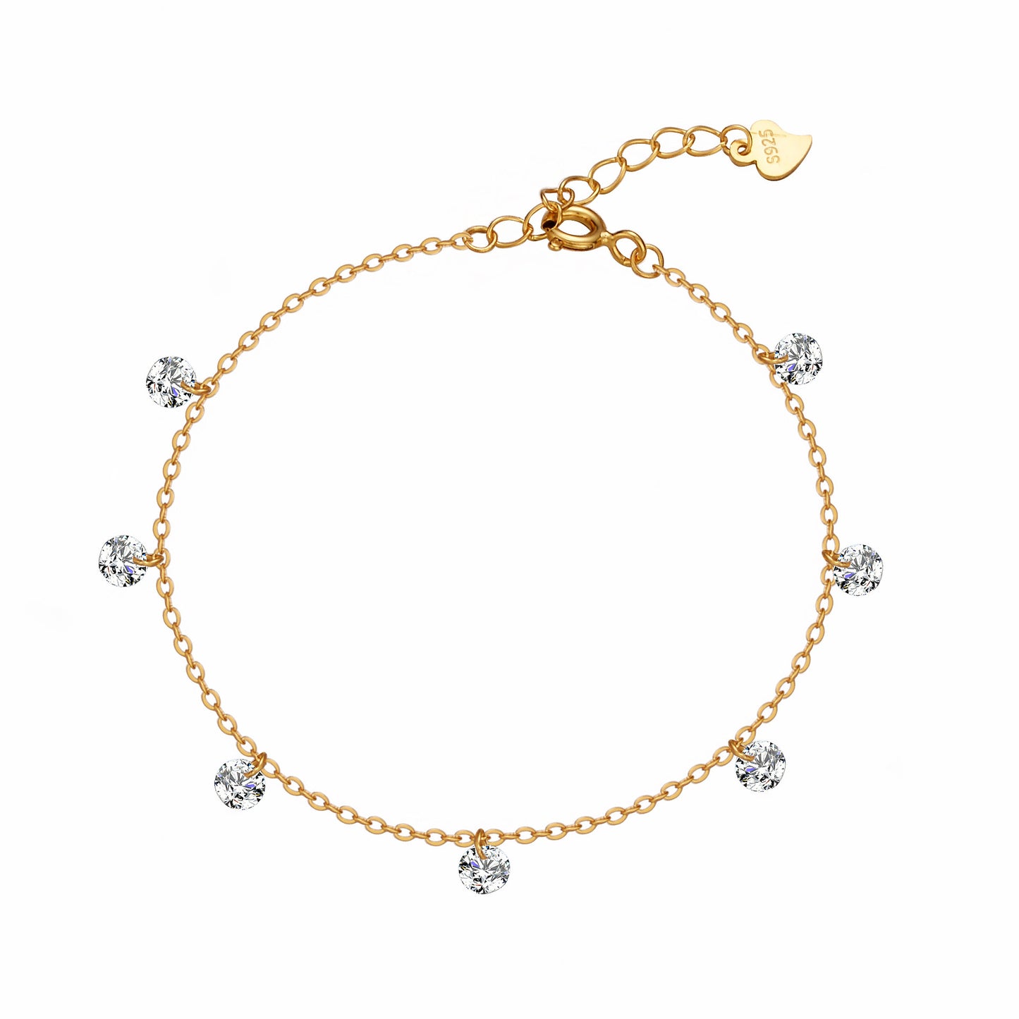Women’s S925 Sterling Silver Sparkling Zircon Bracelet