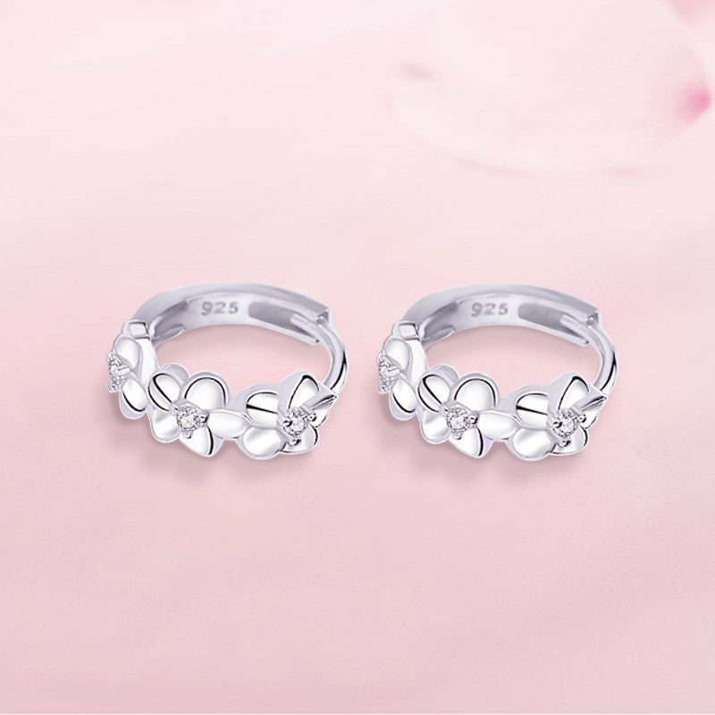 S925 Silver Flower Earrings