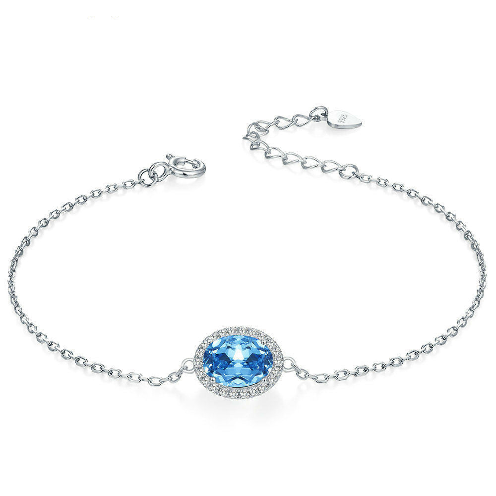 Natural Blue Topaz Bracelet