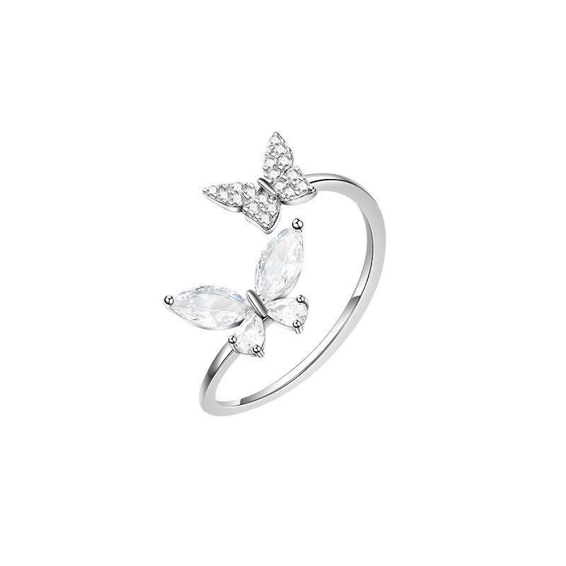 Butterfly Women's Light Luxury Index Finger Ring