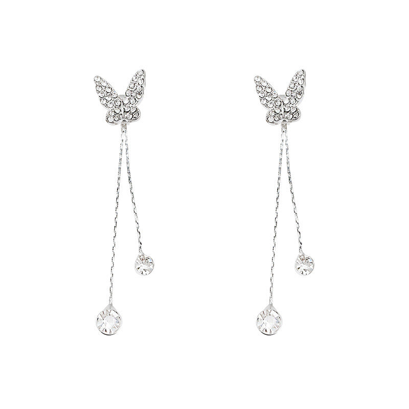 Elegant Butterfly Tassel Earrings