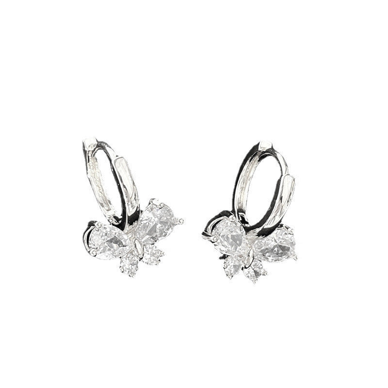 Trendy Zircon Butterfly Earrings