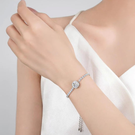 S925 Sterling Silver Moissanite Bracelet