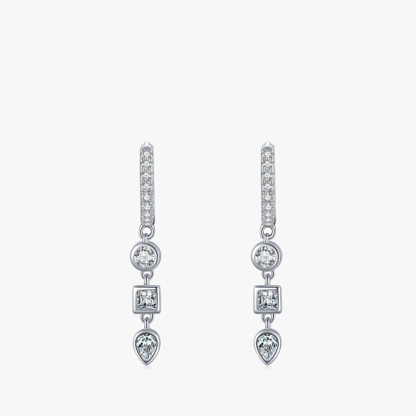 Trendy Geometric Zircon Earrings