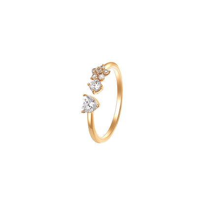 Harajuku Rhodium-Plated Flower Ring