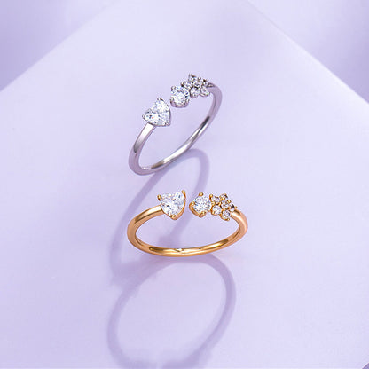Harajuku Rhodium-Plated Flower Ring