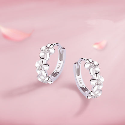 S925 Silver Flower Earrings