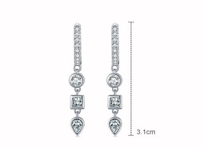 Trendy Geometric Zircon Earrings
