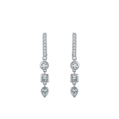 Trendy Geometric Zircon Earrings