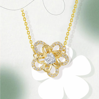 S925 Silver Sunflower Necklace