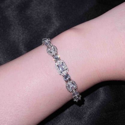 Elegant S925 Sterling Silver Diamond Bracelet