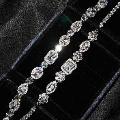 Elegant S925 Sterling Silver Diamond Bracelet