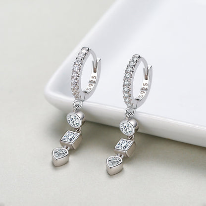 Trendy Geometric Zircon Earrings