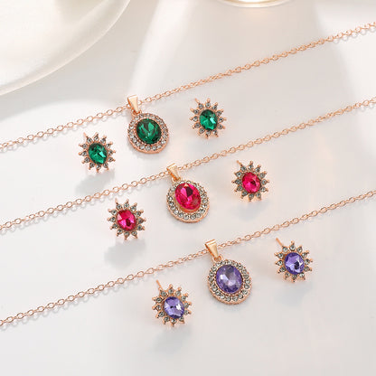 SUNFLOWER Necklace  And Earrings Set