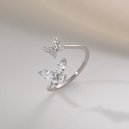 Butterfly Women's Light Luxury Index Finger Ring