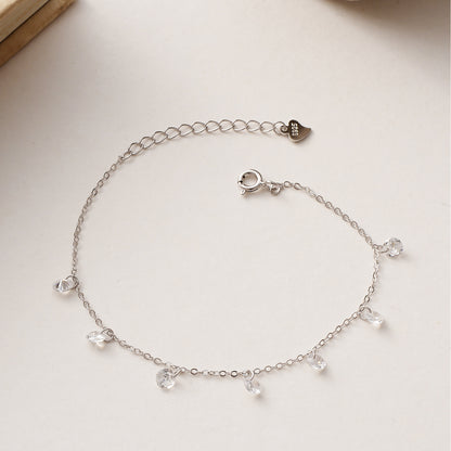 Women’s S925 Sterling Silver Sparkling Zircon Bracelet