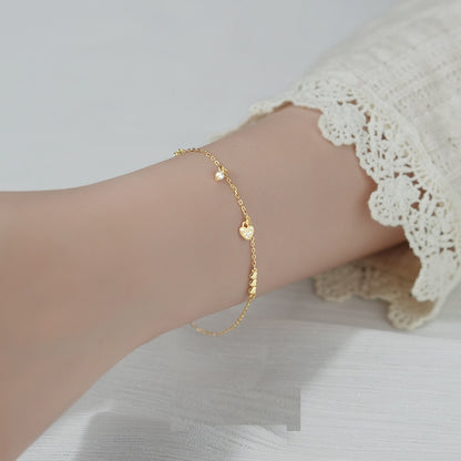 S925 Sterling Silver Glossy Love Diamond Bracelet