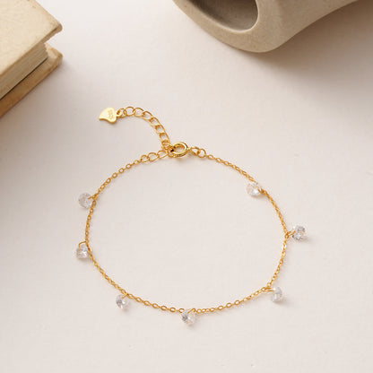 Women’s S925 Sterling Silver Sparkling Zircon Bracelet