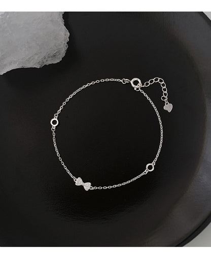 Women's Niche Design 925 Sterling Silver Bow Bracelet