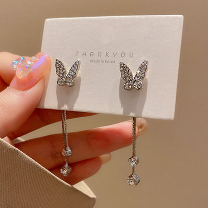 Elegant Butterfly Tassel Earrings