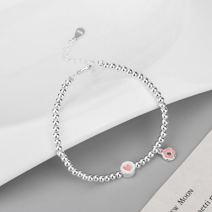 Cute Heart Donut Bracelet