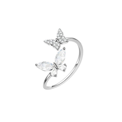 Butterfly Women's Light Luxury Index Finger Ring