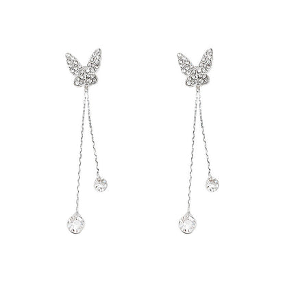 Elegant Butterfly Tassel Earrings