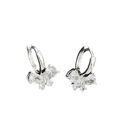 Trendy Zircon Butterfly Earrings