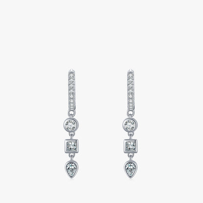 Trendy Geometric Zircon Earrings